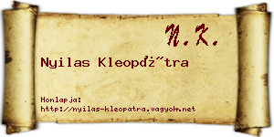 Nyilas Kleopátra névjegykártya